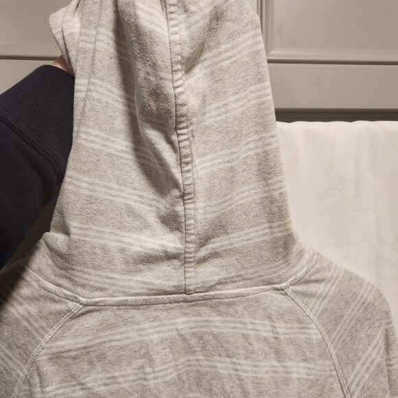 Eddie Bauer Pullover Hooded Long Sleeve Top Women's 2XL Gray/White Striped - Picture 8 of 10